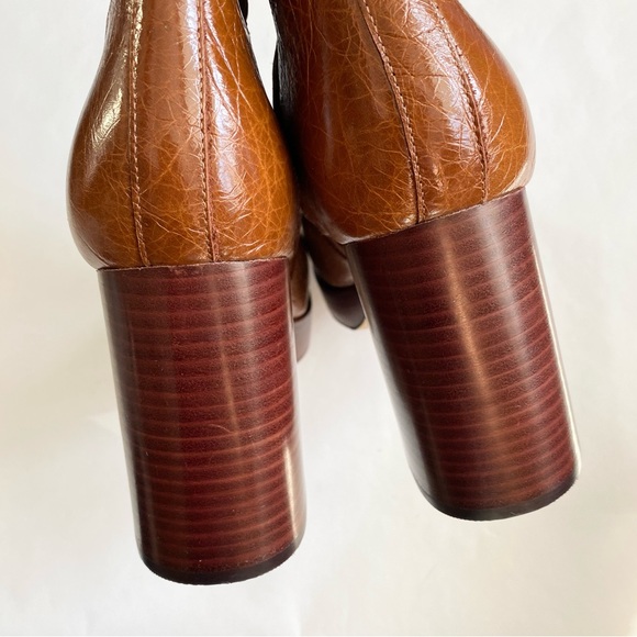 Marc Fisher Marysa Block Heel Platform Bootie in Medium Natural - Picture 7 of 8